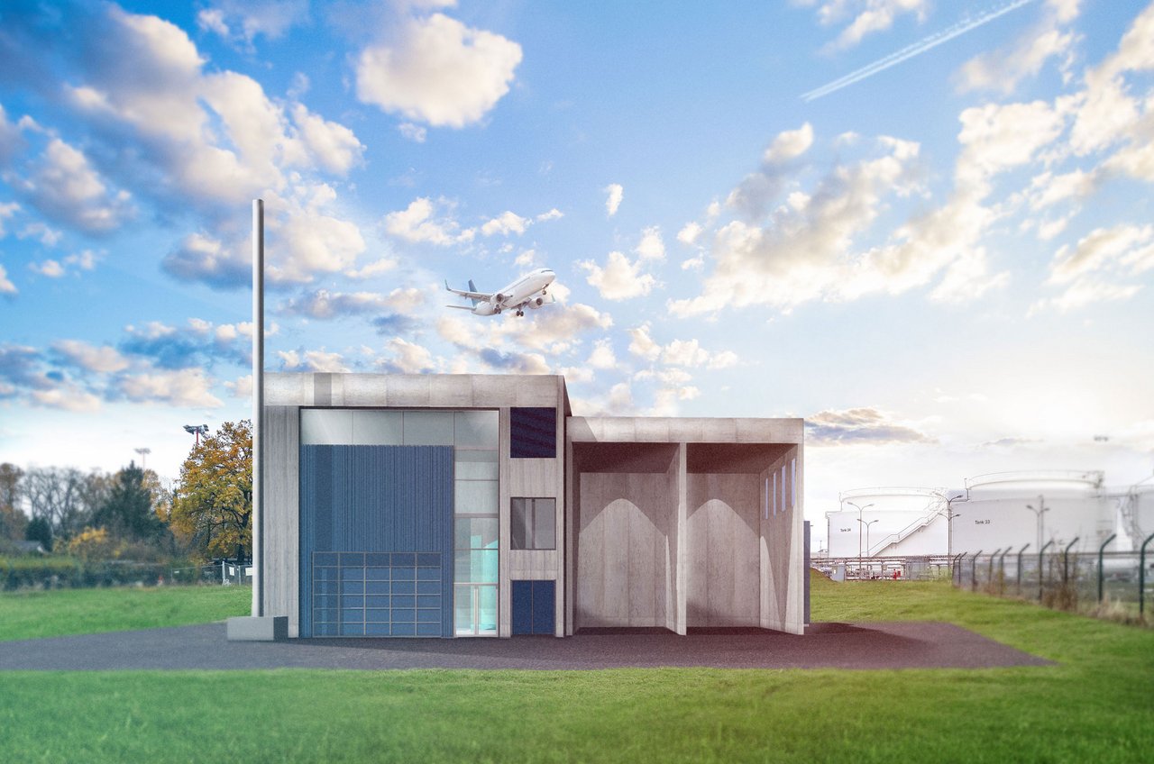 Visualisierung de Holzheizwerks am Köln Bonn Airport