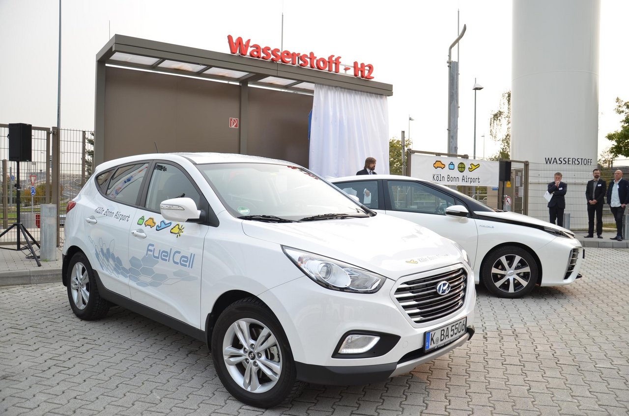 Wasserstoff Fahrzeug am Köln Bonn Airport