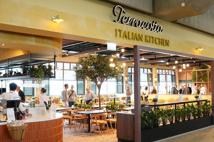 Blick auf das Terracotta Restaurant
