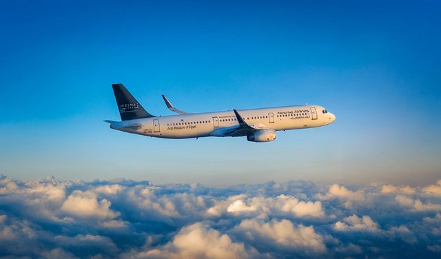 Flugzeug der Nesma Airlines im Flug